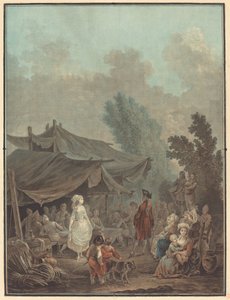 Village Wedding by Charles Melchior Descourtis after Nicolas Antoine Taunay