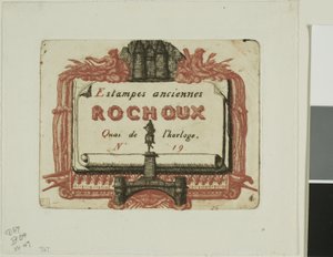 Address-Card of the Printseller, Rochoux by Charles Meryon