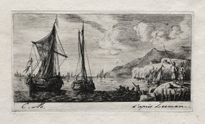 Calais - Flushing Boats, 1850 by Charles Meryon