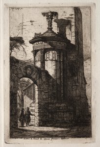 Entrance to the French Capuchin Convent at Athens by Charles Meryon