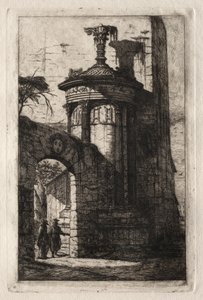 Entrance to the French Capuchin Convent at Athens by Charles Meryon