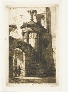 Entrance to the French Capuchin Monastery in Athens by Charles Meryon