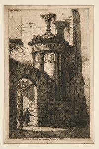 Entrance to the French Capuchin Monastery in Athens by Charles Meryon