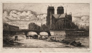 Etchings of Paris: The Apse of the Cathedral of Notre Dame by Charles Meryon
