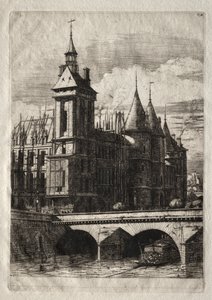 Etchings of Paris: The Clock Tower, 1852 by Charles Meryon