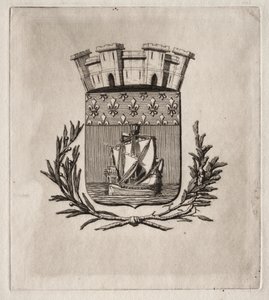 Etchings of Paris: The Symbolical Arms of the City of Paris by Charles Meryon