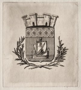 Etchings of Paris: The Symbolical Arms of the City of Paris by Charles Meryon
