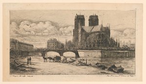 The Apse of Notre-Dame, Paris by Charles Meryon