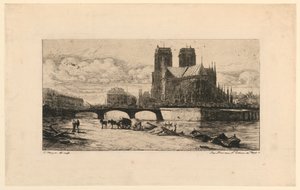 The Apse of Notre Dame, Paris by Charles Meryon
