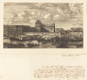 The Old Louvre, from a Painting by Zeeman, 1651 by Charles Meryon