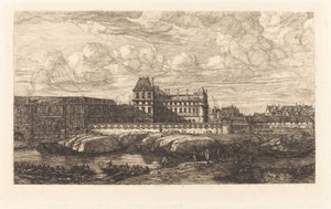 The Old Louvre, from a Painting by Zeeman, 1651 by Charles Meryon