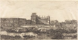 The Old Louvre, from a Painting by Zeeman, 1651 by Charles Meryon
