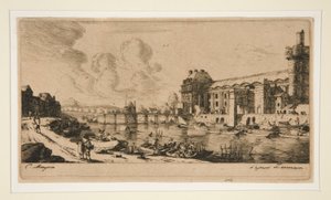 The Pavilion of Mademoiselle and a Part of the Louvre by Charles Meryon