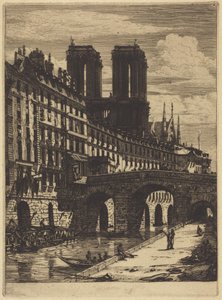 The Little Bridge, Paris by Charles Meryon