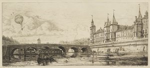 Le Pont-Au-Change by Charles Meryon