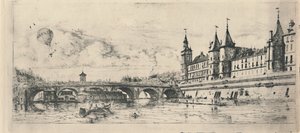 Le Pont-Au-Change 2nd State by Charles Meryon