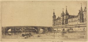 The Pont-au-Change, Paris by Charles Meryon