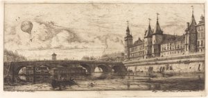 The Pont-au-Change, Paris by Charles Meryon