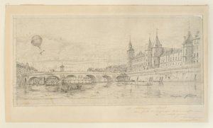 The Pont au Change, Paris by Charles Meryon