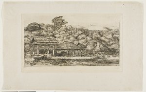 Native Barns and Huts at Akaroa, Banks