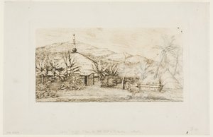 New Caledonia: Large Native Hut on the Road from Balade to Puépo, 1845