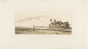 Oceania: Fishing, Near Islands with Palms in the Uea or Wallis Group, 1845 by Charles Meryon