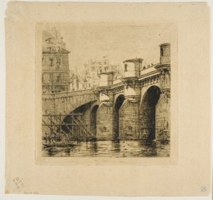 Pont-Neuf, Paris by Charles Meryon