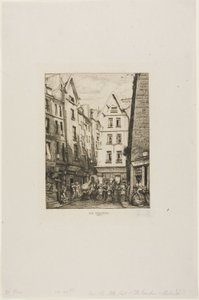 Rue Pirouette aux Halles, Paris by Charles Meryon