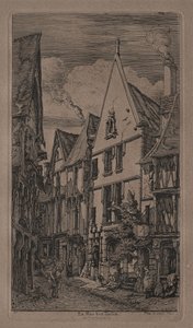 Rue des Toilés, Bourges by Charles Meryon