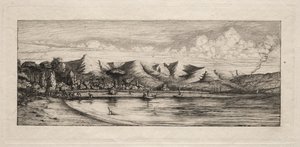 Seine Fishing off Charcoal Burners Point, Akaroa, 1865
