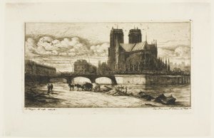 The Apse of Notre-Dame, Paris by Charles Meryon