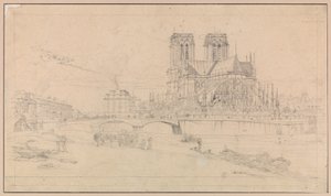 The Apse of Notre-Dame, Paris by Charles Meryon
