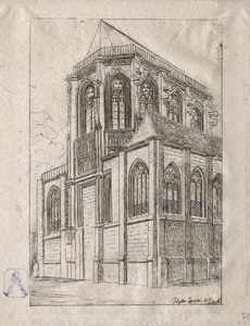 The Apse of the Church of St. Martin-sur-Renelle, 1860 by Charles Meryon