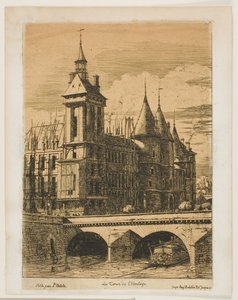 The Clock Tower, Paris by Charles Meryon