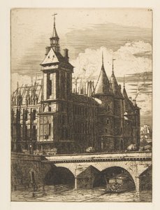 The Clock Tower, Paris by Charles Meryon