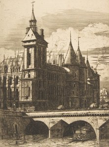 The Clock Tower, Paris, 1852 by Charles Meryon