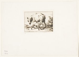 The Ewe with Two Lambs by Charles Meryon