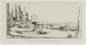 The Footbridge Temporarily Replacing the Pont-au-Change, Paris, After the Fire of 1621