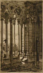 The Gallery, Notre Dame de Paris by Charles Meryon