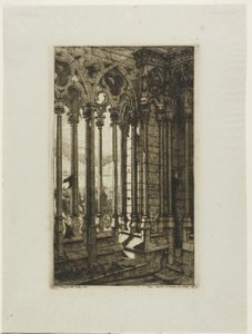 The Gallery of Notre-Dame, Paris by Charles Meryon
