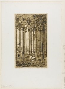 The Gallery of Notre-Dame, Paris by Charles Meryon