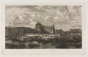 The Old Louvre from a Painting by Zeeman, 1651 by Charles Meryon