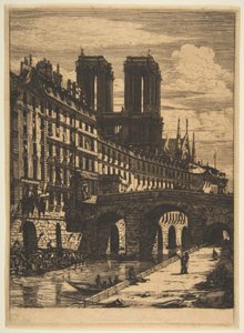 The Petit Pont, Paris by Charles Meryon