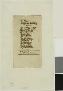 Verses Dedicated to Eugène Bléry, No. 2 by Charles Meryon