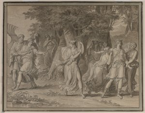 Telemachus, Urged by Mentor, Leaving the Island of Calypso, 1800 by Charles Meynier