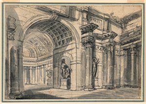 Architectural Fantasy: Palace Interior by Charles Michel Ange Challe