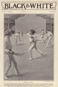 The Basque sport of pelota being played at Olympia, London by Charles Mills (after) Sheldon