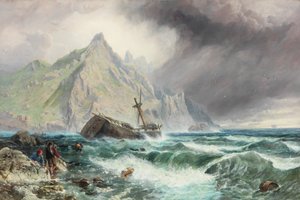 Wreck of a Frigate on the Southern Coast of Spain
