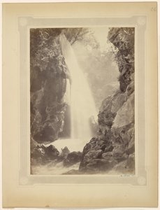 Waterfall and Rocks, South of France by Charles Nègre
