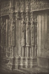 Chartres Cathedral. Right Door of the Royal Portal, West Side, XII Century by Charles Nègre